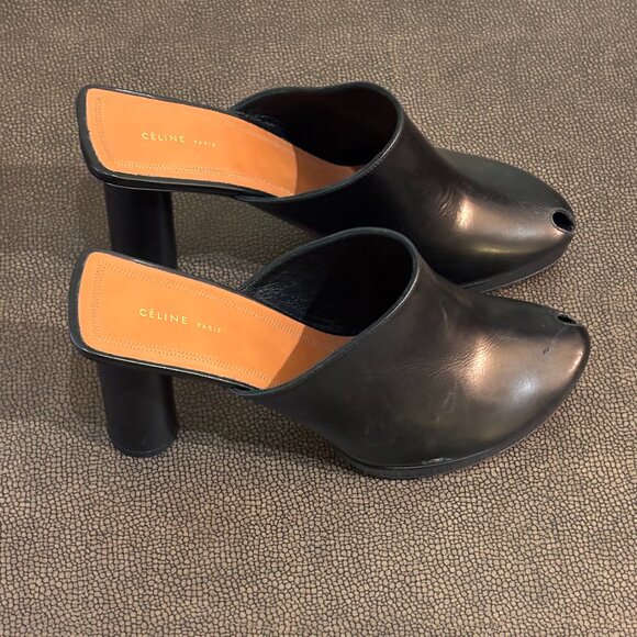 Celine Philo runway 2017 black leather Heels - Picture 5 of 14